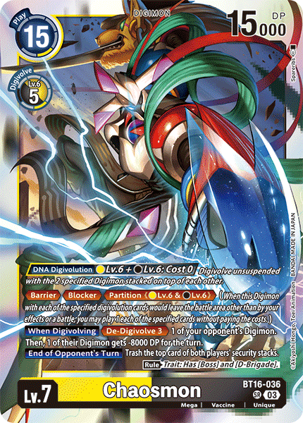 Chaosmon BT16-036 [ Inglese / Giapponese ]