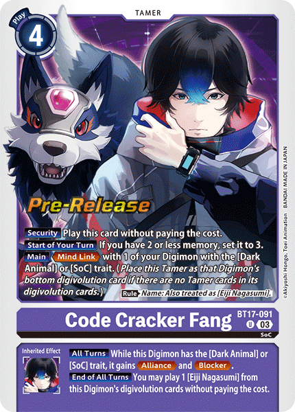 Code Cracker Fang BT17-091 [ Inglese / Giapponese ]