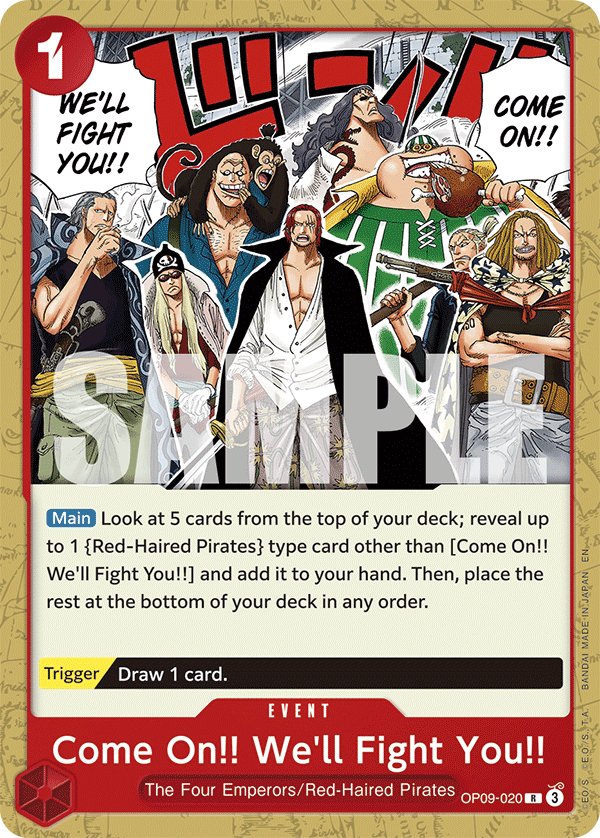 Come On!! We'll Fight You!! OP09-020 [ Inglese / Giapponese / Francese / Cinese Semplificato ]