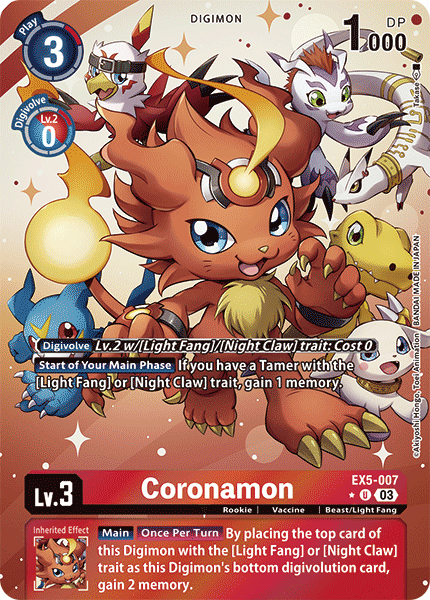 Coronamon EX5-007 [ Inglese / Giapponese ]