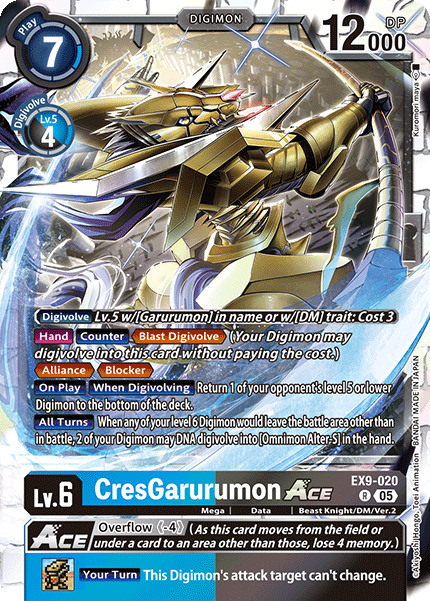 CresGarurumon ACE EX9-020 [ Inglese / Giapponese ]