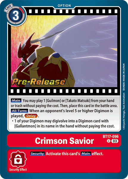 Crimson Savior BT17-096 [ Inglese / Giapponese ]