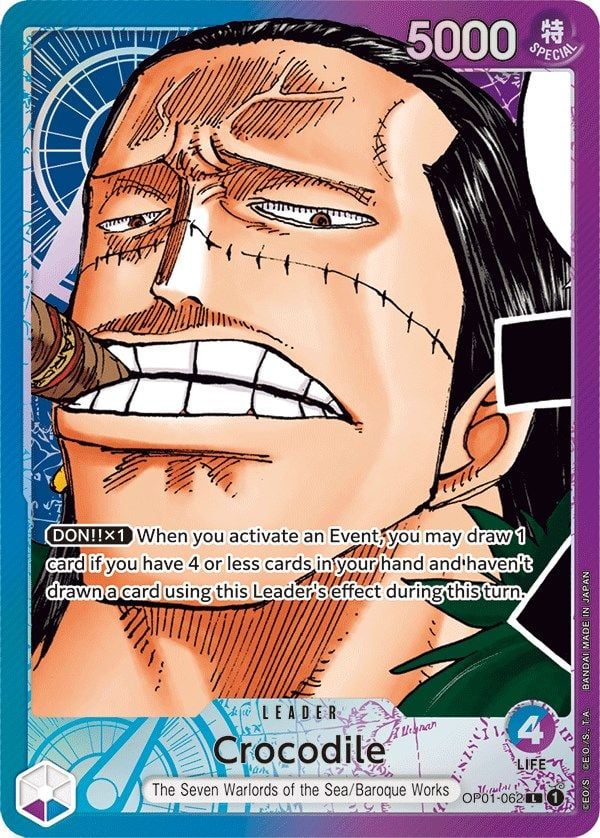 Crocodile OP01-062 [ Inglese / Giapponese / Francese / Cinese Semplificato ]