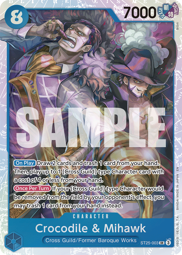 Crocodile & Mihawk ST25-003 [ Inglese / Giapponese / Francese / Cinese Semplificato ]