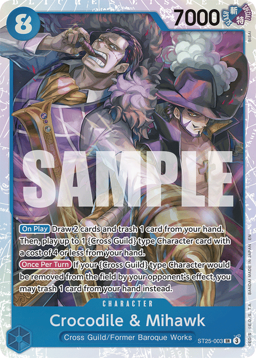 Crocodile & Mihawk ST25-003 [ Inglese / Giapponese / Francese / Cinese Semplificato ]