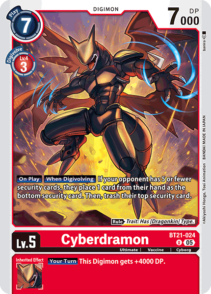 Cyberdramon BT21-024 [ Inglese / Giapponese ]