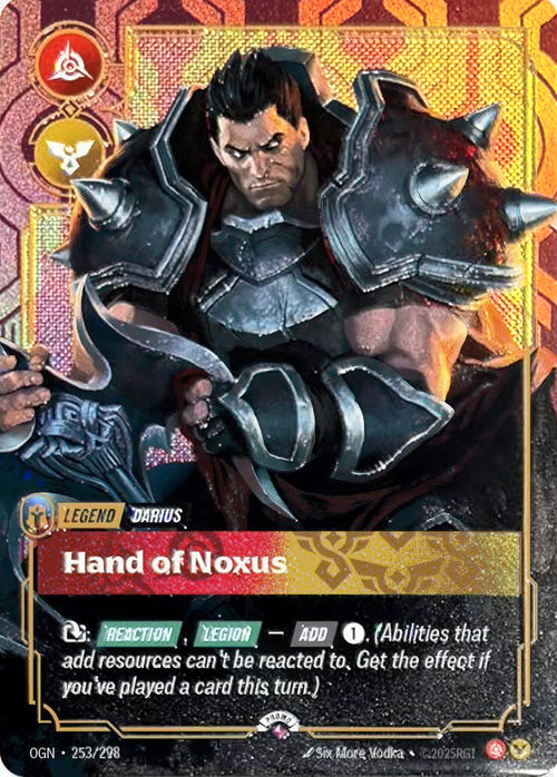 Darius - Hand of Noxus (Holographicmetallegendbest‑Ofprizing) [ Inglese / Cinese Semplificato ]