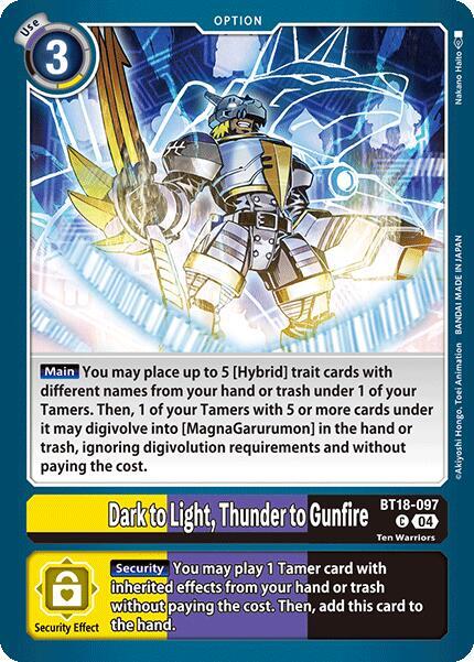 Dark to Light, Thunder to Gunfire BT18-097 [ Inglese / Giapponese ]