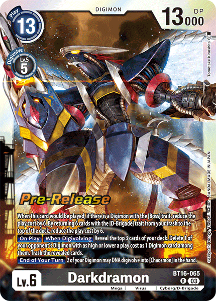 Darkdramon BT16-065 [ Inglese / Giapponese ]