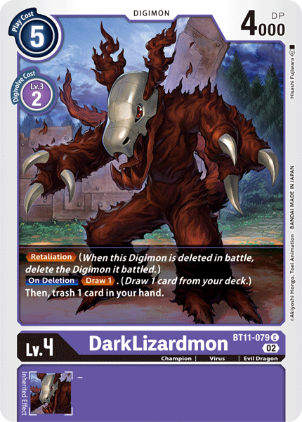 DarkLizardmon BT11-079 [ Inglese / Giapponese ]