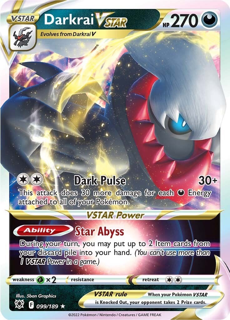 Darkrai V ASTRO - Lucentezza Siderale 099/189 [ Italiano / Inglese ]