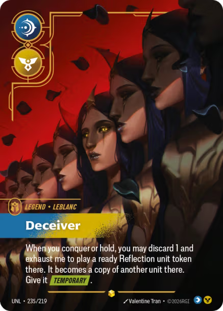 LeBlanc - Deceiver (Plated Legend - NON-FOILPLATEDLEGEND|PRIZEWALL) [ Inglese / Cinese Semplificato ]