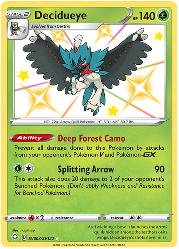 Decidueye - Destino Splendente 008/072 [ Italiano / Inglese ]