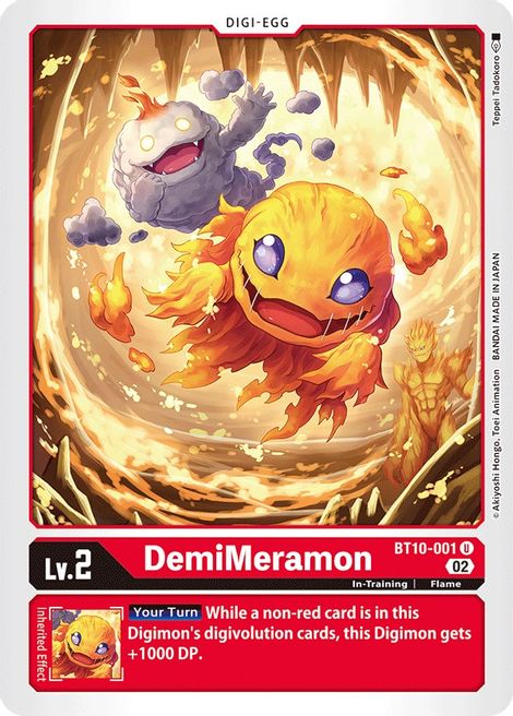 Demimeramon BT10-001 [ Inglese / Giapponese ]