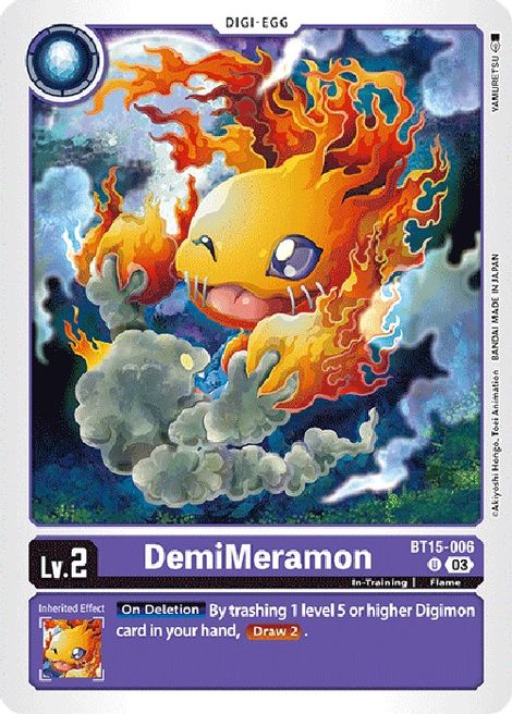 DemiMeramon BT15-006 [ Inglese / Giapponese ]