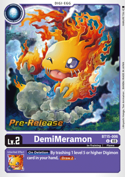 DemiMeramon BT15-006 [ Inglese / Giapponese ]