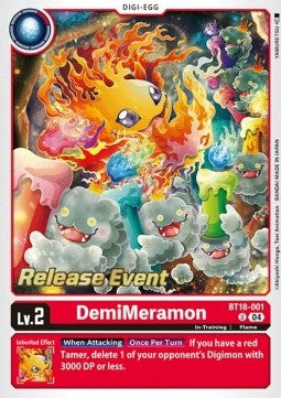 DemiMeramon BT18-001 [ Inglese / Giapponese ]