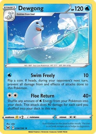 Dewgong - Origine Perduta 034/196 [ Italiano ]