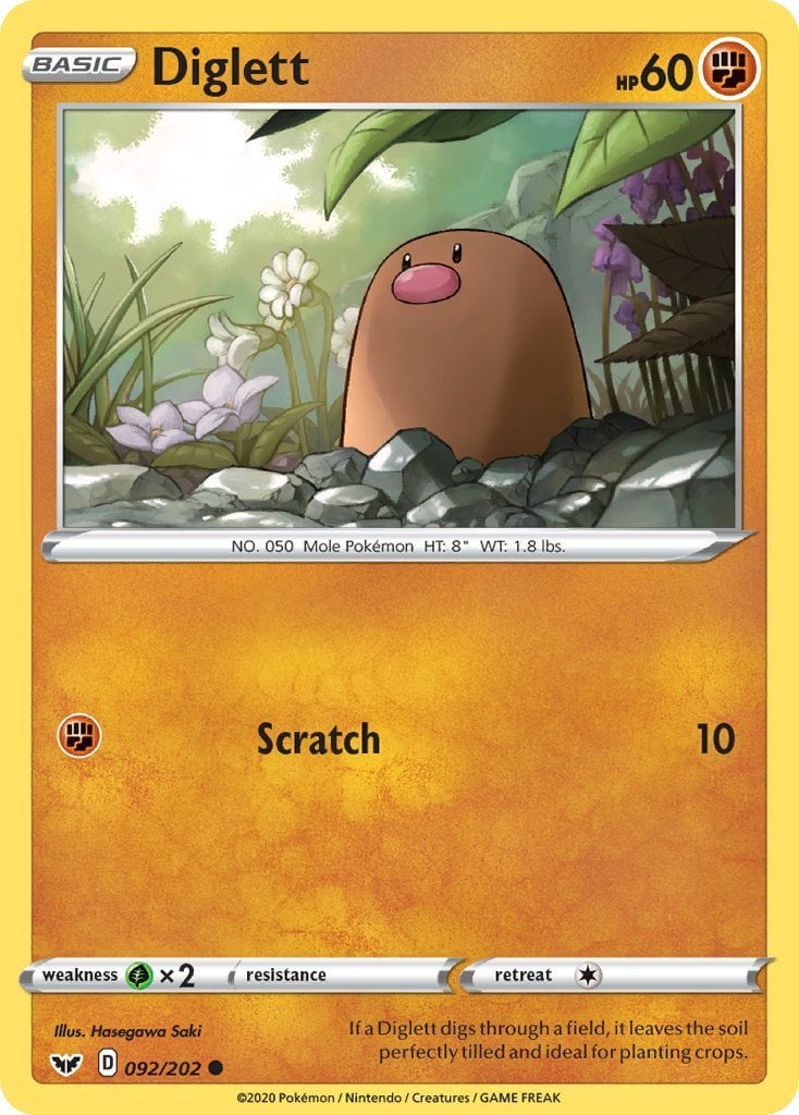 Diglett - Spada e Scudo 92/202 [ Italiano / Inglese ]