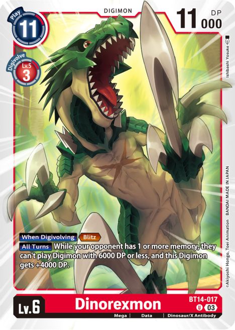 Dinorexmon BT14-017 [ Inglese / Giapponese ]