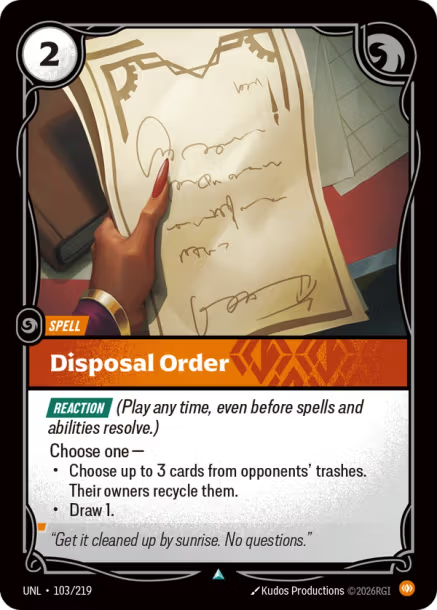 Disposal Order (Uncommon) [ Inglese / Cinese Semplificato ]