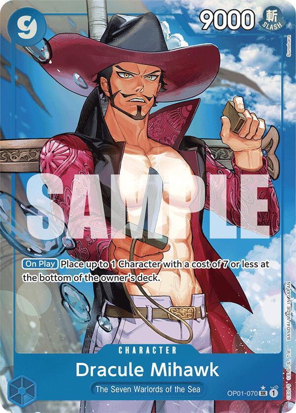 Dracule Mihawk OP01-070 [ Inglese / Giapponese / Francese / Cinese Semplificato ]