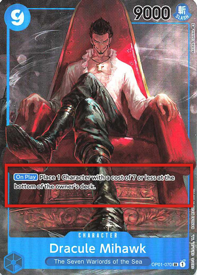 Dracule Mihawk OP01-070 [ Inglese / Giapponese / Francese / Cinese Semplificato ]