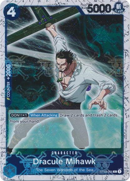 Dracule Mihawk ST03-005 [ Inglese / Giapponese / Francese / Cinese Semplificato ]