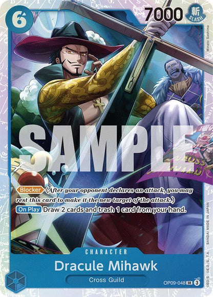 Dracule Mihawk OP09-048 [ Inglese / Giapponese / Francese / Cinese Semplificato ]