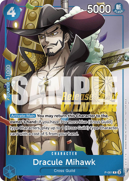 Dracule Mihawk P-081 [ Inglese / Giapponese / Francese / Cinese Semplificato ]