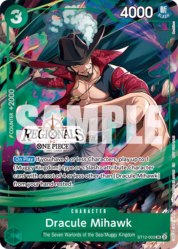 Dracule Mihawk ST12-003 [ Inglese / Giapponese / Francese / Cinese Semplificato ]