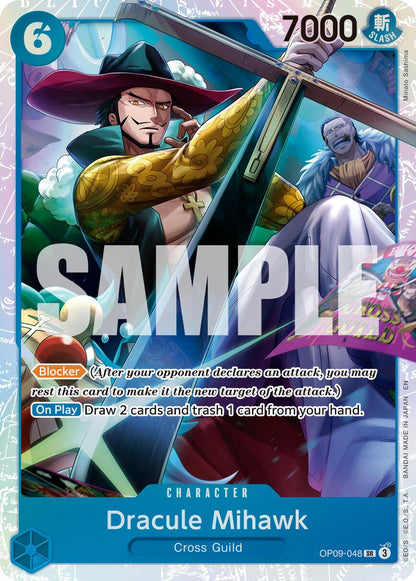 Dracule Mihawk OP09-048 [ Inglese / Giapponese / Francese / Cinese Semplificato ]