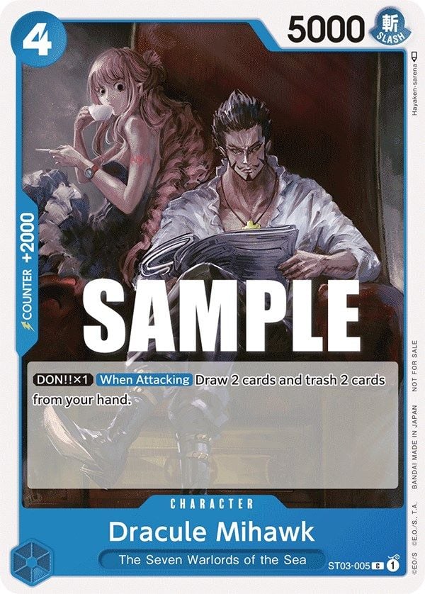 Dracule Mihawk ST03-005 [ Inglese / Giapponese / Francese / Cinese Semplificato ]