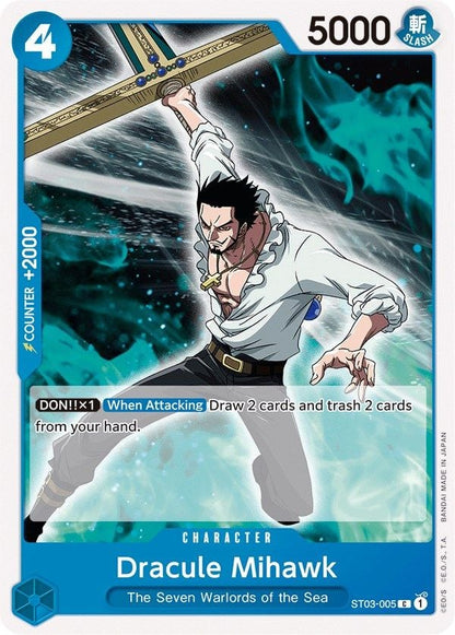 Dracule Mihawk ST03-005 [ Inglese / Giapponese / Francese / Cinese Semplificato ]