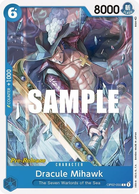 Dracule Mihawk OP02-055 [ Inglese / Giapponese / Francese / Cinese Semplificato ]