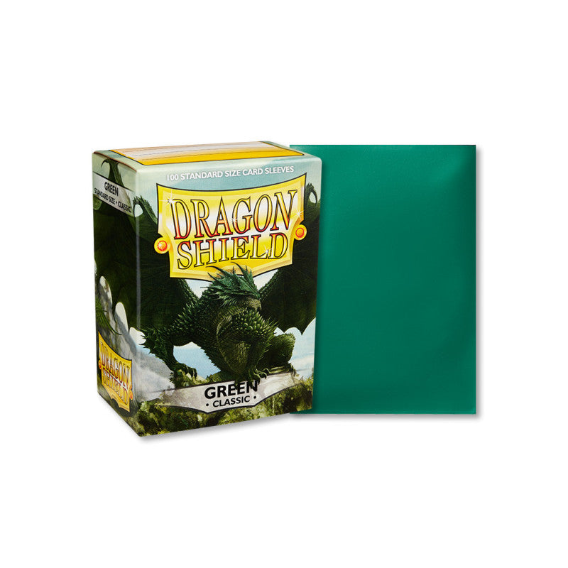 Dragon Shield: Classic Green – 100 Bustine Protettive Formato Standard – Verde Lucido