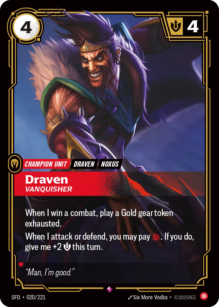 Draven - Vanquisher (RARE) [ Inglese / Cinese Semplificato ]