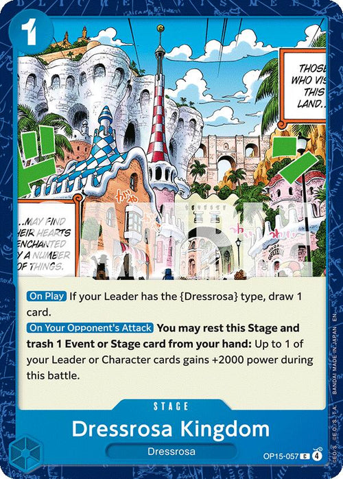 Dressrosa Kingdom OP15-057 [ Inglese / Giapponese / Francese / Cinese Semplificato ]
