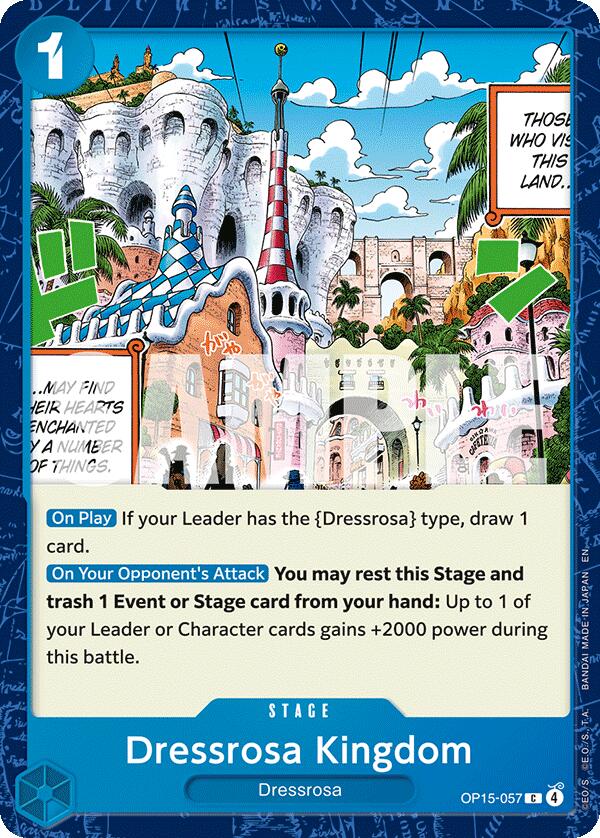 Dressrosa Kingdom OP15-057 [ Inglese / Giapponese / Francese / Cinese Semplificato ]