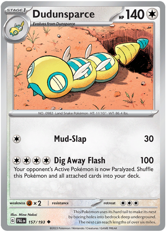Dudunsparce - Evoluzioni a Paldea 157/193 [ Italiano ]