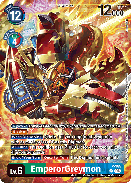 EmperorGreymon P-185 [ Inglese / Giapponese ]