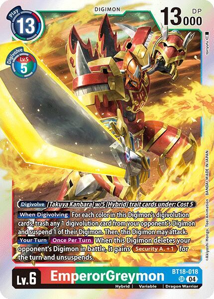 EmperorGreymon BT18-018 [ Inglese / Giapponese ]
