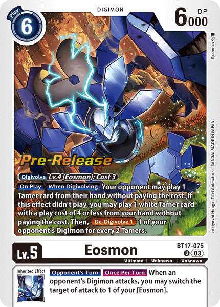 Eosmon BT17-075 [ Inglese / Giapponese ]