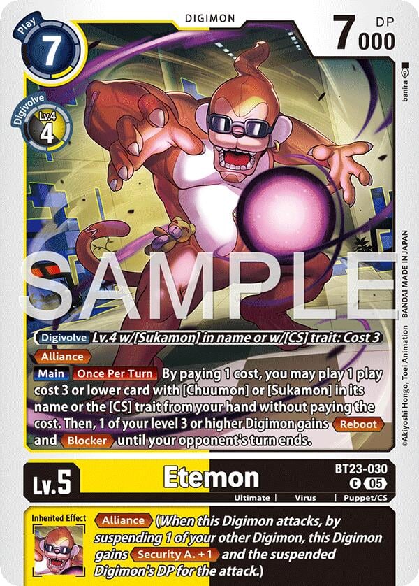 Etemon BT23-030 [ Inglese / Giapponese ]