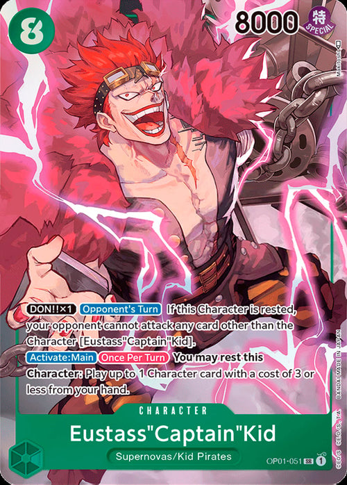 Eustass"Captain"Kid OP01-051 [ Inglese / Giapponese / Francese / Cinese Semplificato ]