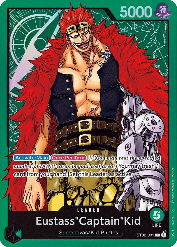 Eustass"Captain"Kid ST02-001 [ Inglese / Giapponese / Francese / Cinese Semplificato ]