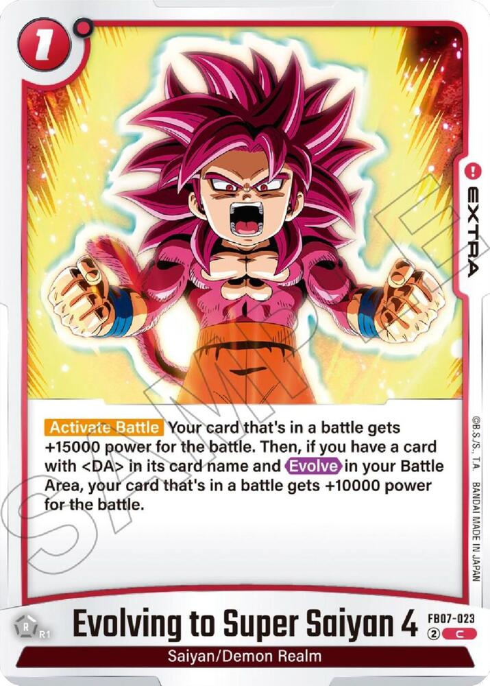 Evolving to Super Saiyan 4 FB07-023 [ Inglese / Giapponese ]