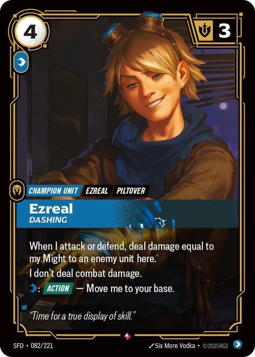 Ezreal - Dashing (RARE) [ Inglese / Cinese Semplificato ]