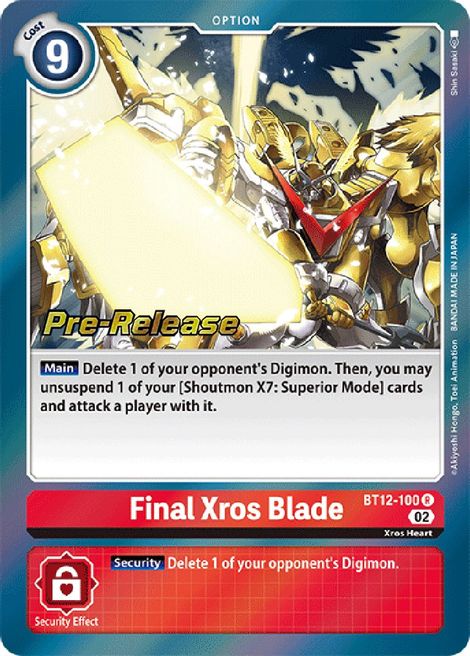 Final Xros Blade BT12-100 [ Inglese / Giapponese ]