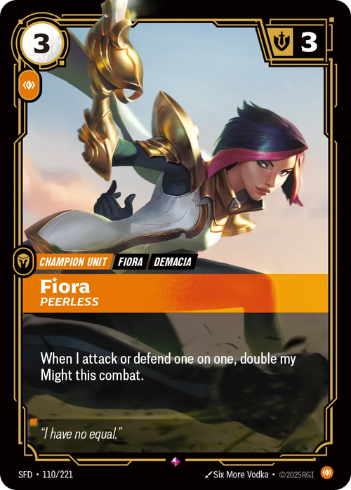 Fiora - Peerless (RARE) [ Inglese / Cinese Semplificato ]